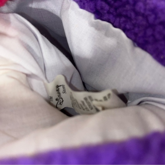 Vintage Disney Store Minnie Mouse Christmas Stocking 19”Fleece Purple Scarf Pink - Picture 3 of 3